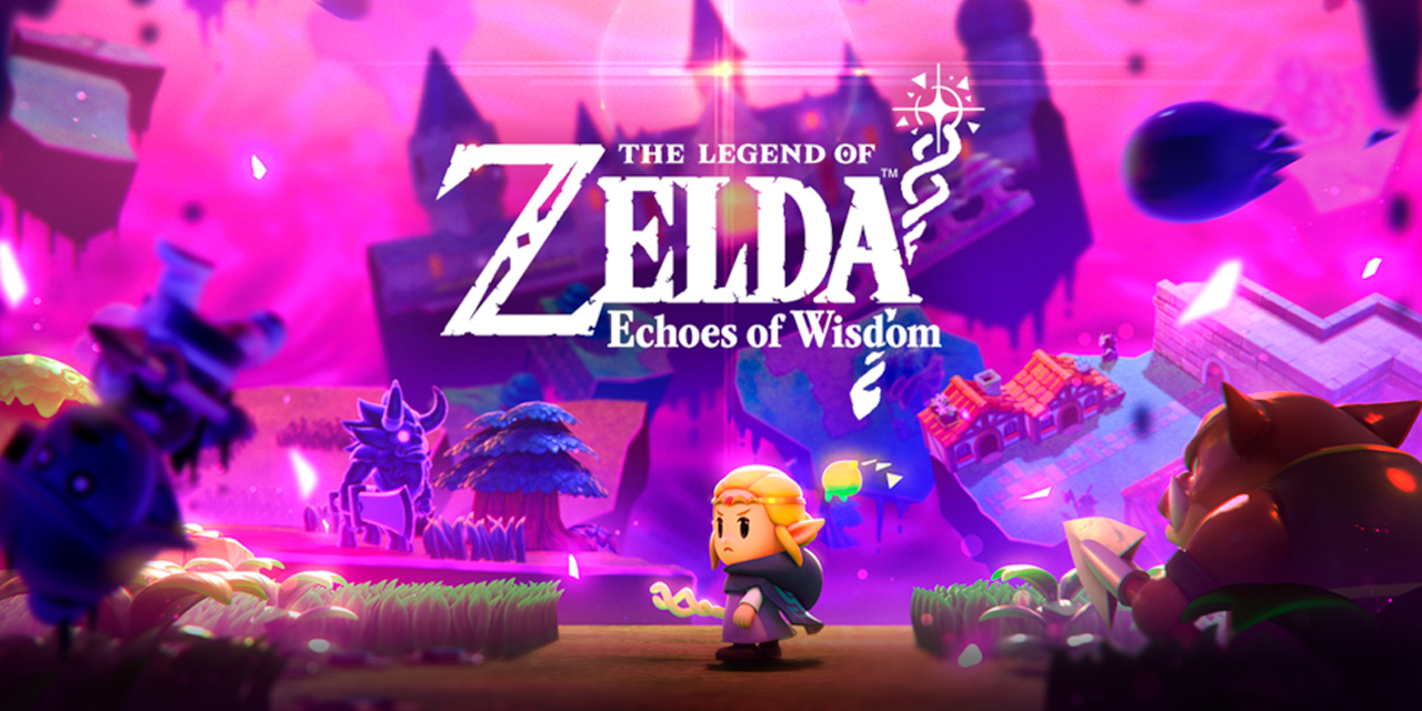 Zelda navegando por un mundo místico en Echoes of Wisdom.